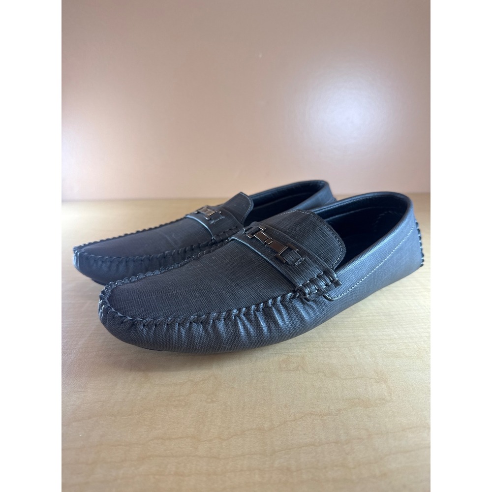 Tahari Mens Jester Driving Loafers Grey Bit Detail Slip On Shoes Size‎ 12